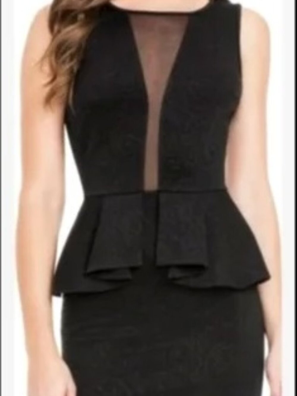 Black Guess Peplum Mini Dress Size Small